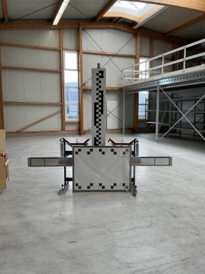 Aufbau mit Kalibriertafel